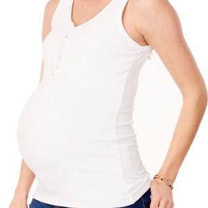 Ingrid & Isabel nursing tank, size small, white